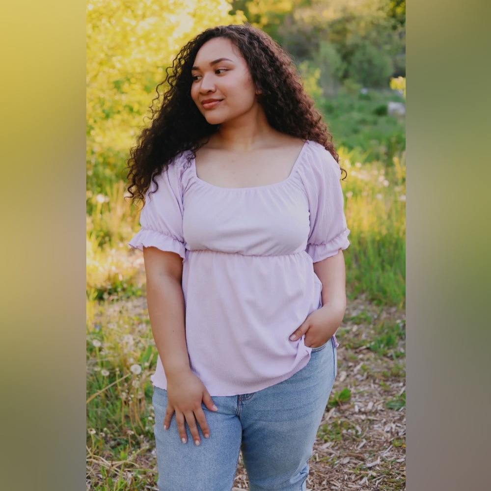 NEW - White Birch Lilac Blouse